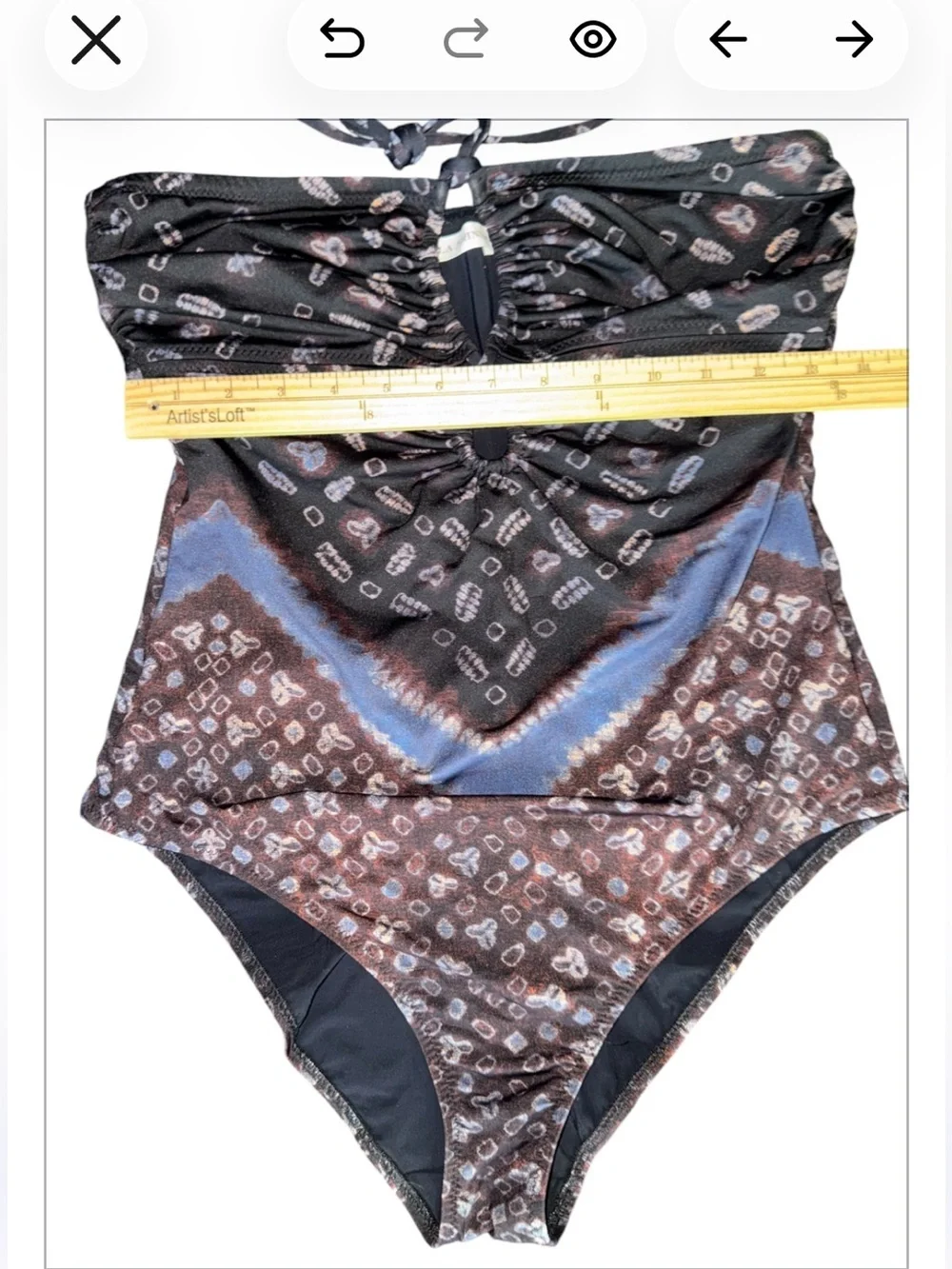 SALE $190😍 Ulla Johnson Ruched One Piece Swimsuit NWT  L Designer Swimwear